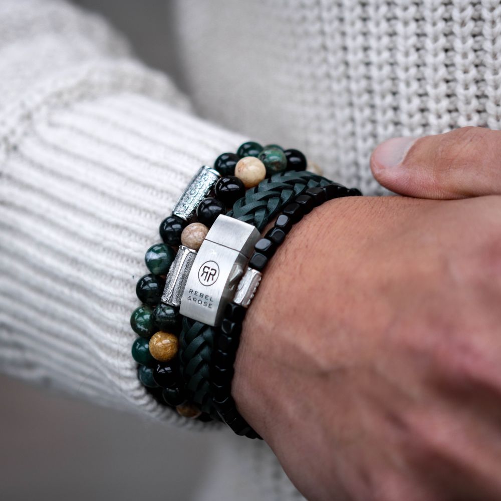 Rebel and Rose Roll The Dices - The Black Stone 4mm Bracelet-PEROZ Accessories