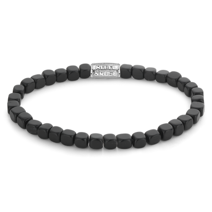 Rebel and Rose Roll The Dices - The Black Stone 4mm Bracelet-PEROZ Accessories
