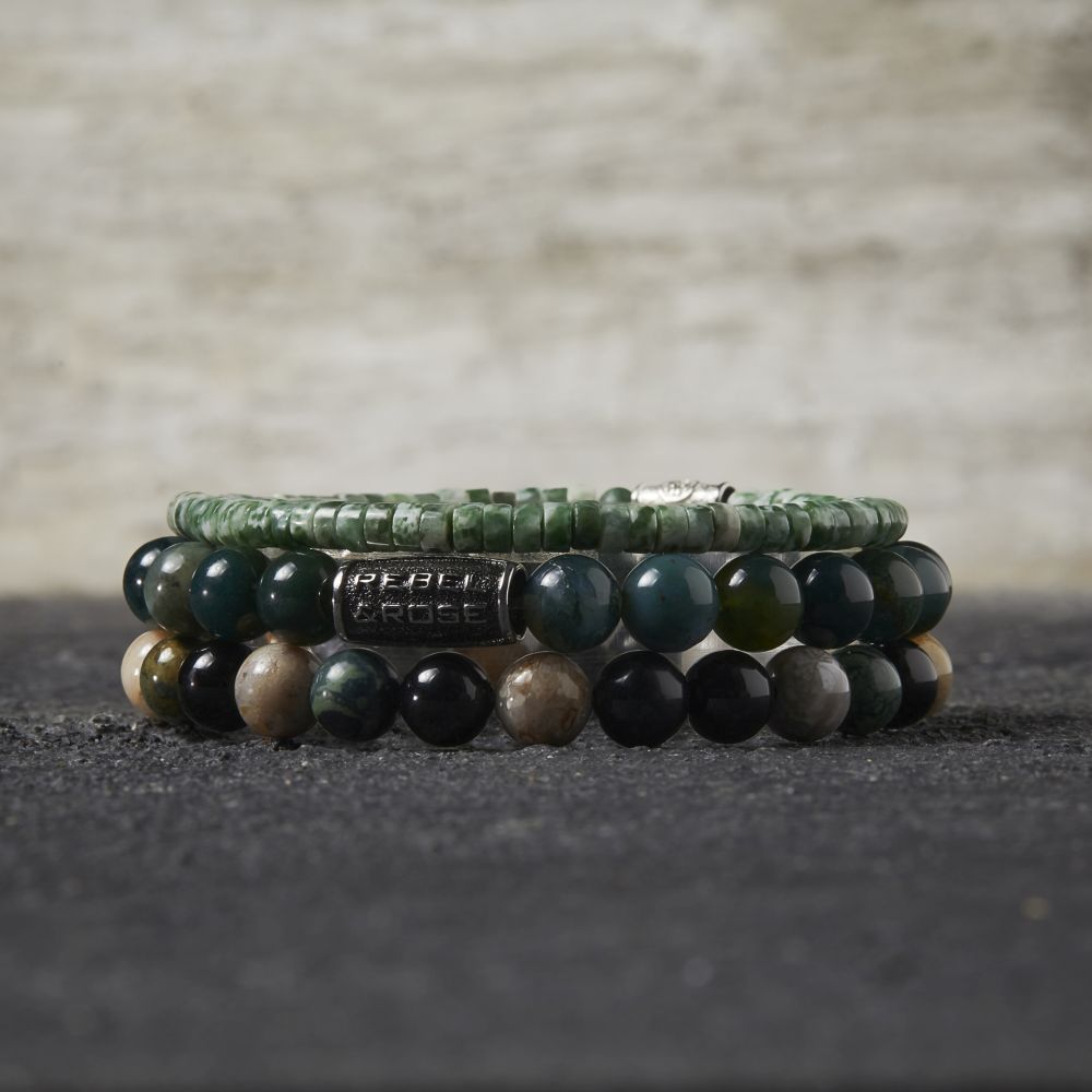 Rebel and Rose Slices - The Green Deal 4mm Bracelet-PEROZ Accessories