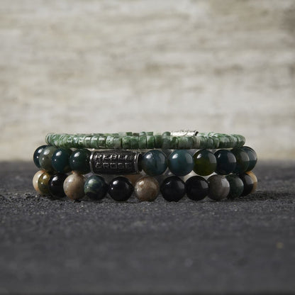 Rebel and Rose Slices - The Green Deal 4mm Bracelet-PEROZ Accessories