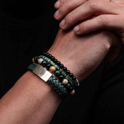 Rebel and Rose Slices - The Green Deal 4mm Bracelet-PEROZ Accessories