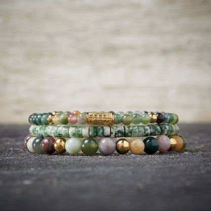 Rebel and Rose Slices - The Green Deal 4mm Bracelet-PEROZ Accessories