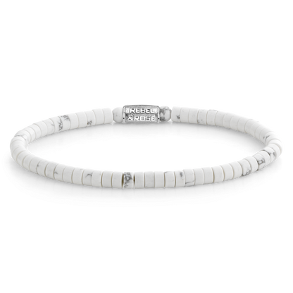 Rebel and Rose Slices - Virgin White 4mm Bracelet-PEROZ Accessories