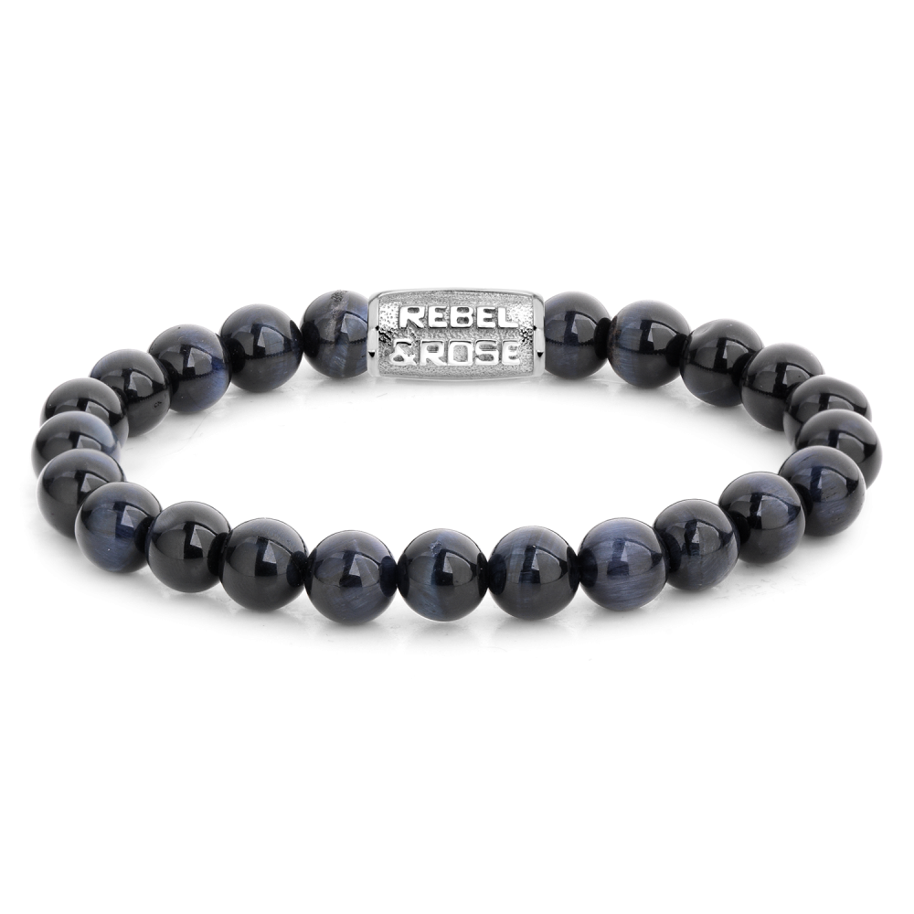 Rebel and Rose Tiger Blues 8mm Bracelet-PEROZ Accessories