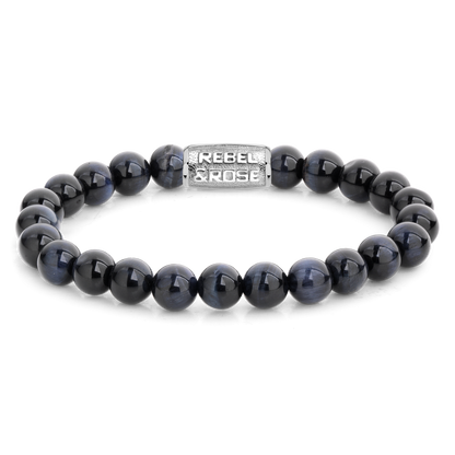Rebel and Rose Tiger Blues 8mm Bracelet-PEROZ Accessories