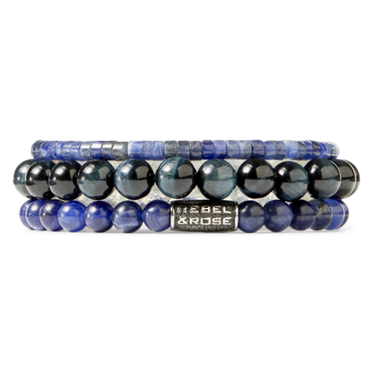 Rebel and Rose Tiger Blues 8mm Bracelet-PEROZ Accessories