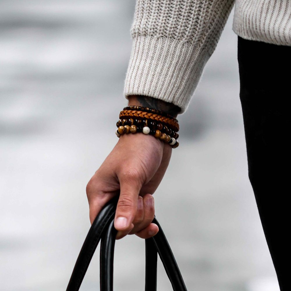 Rebel and Rose Variations Woodstock 8mm Bracelet-PEROZ Accessories