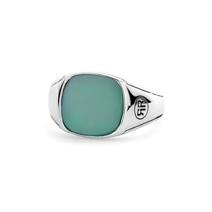 Rebel and RoseRing Square Green Jade-PEROZ Accessories