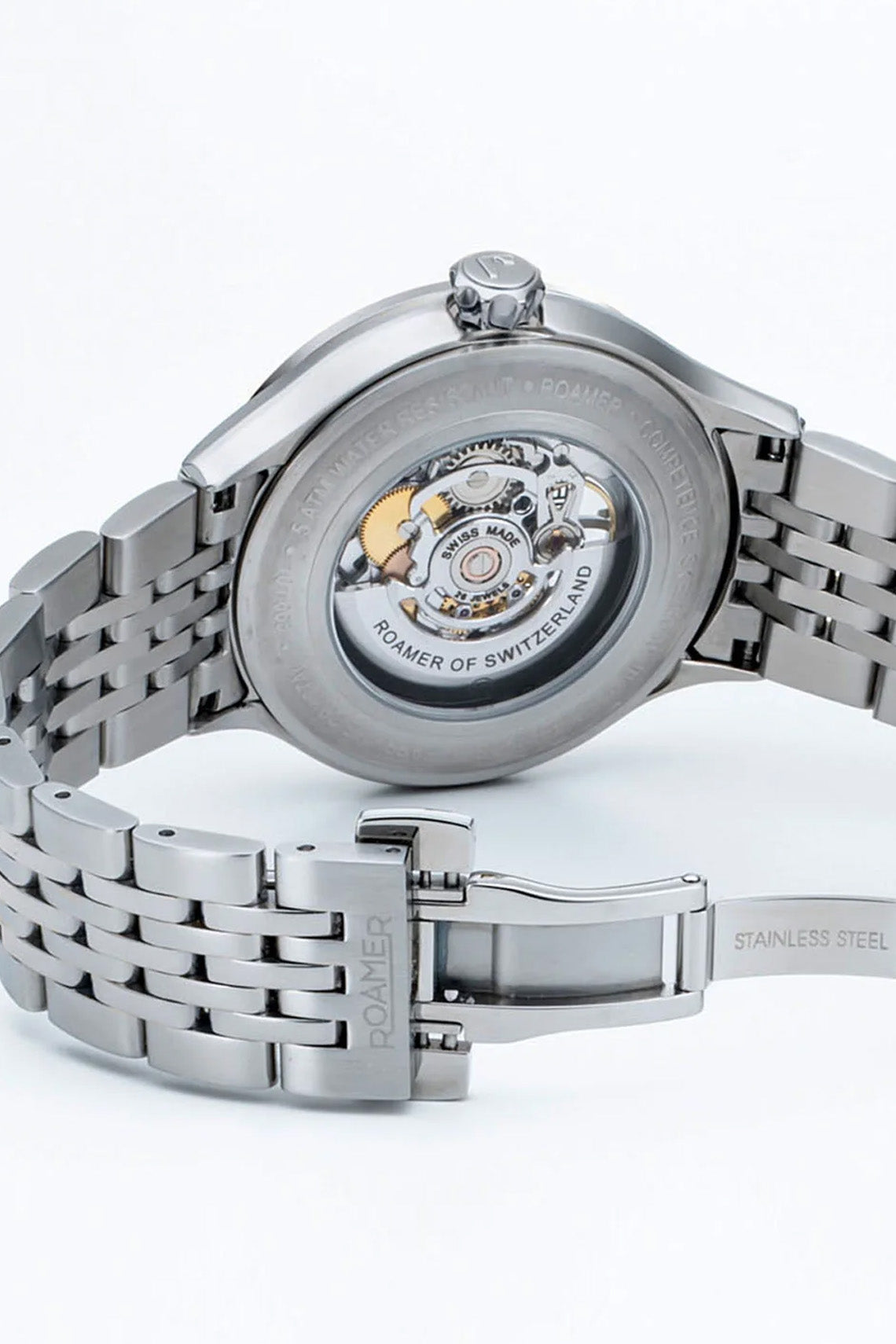 Roamer Competence Skeleton III 43mm Stainless Steel Strap Watch-PEROZ Accessories