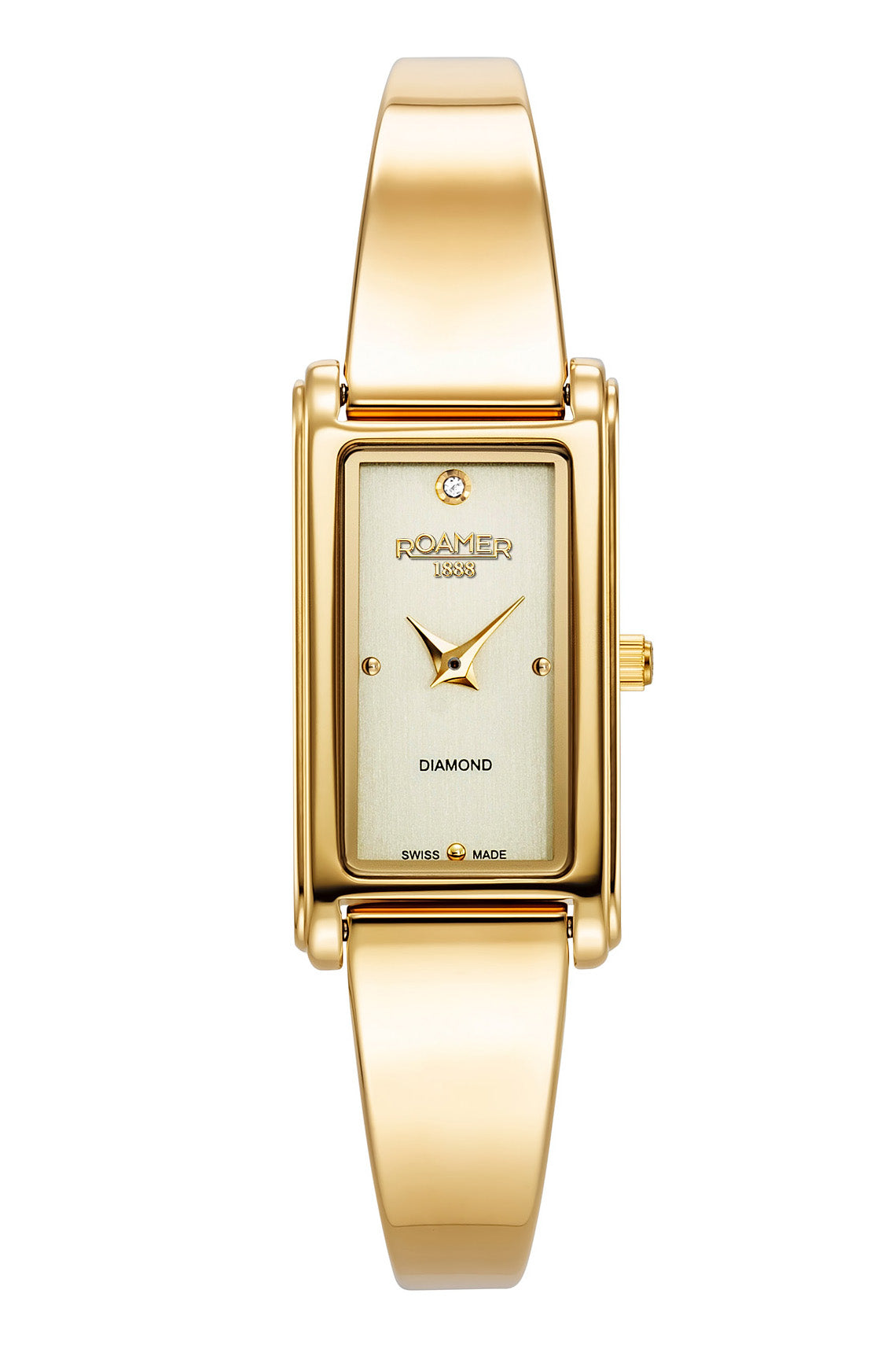 Roamer Elegance Diamond 17mm Gold Stainless Steel Strap Watch-PEROZ Accessories