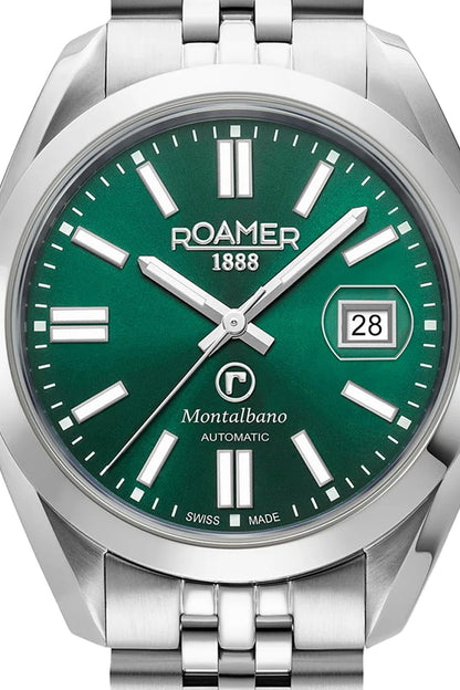 Roamer Montalbano Gents 41mm Green Dial Stainless Steel Strap Watch-PEROZ Accessories
