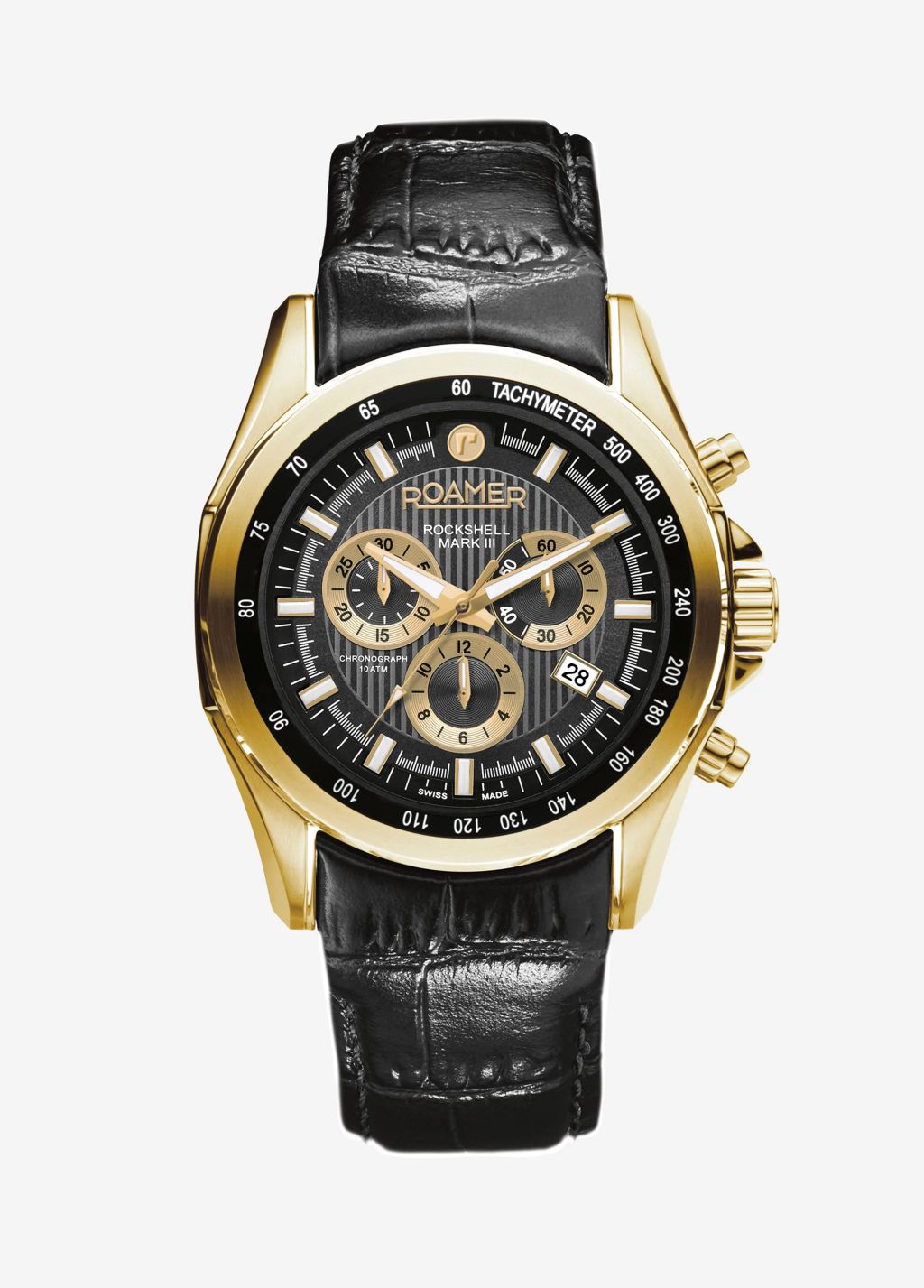 Roamer Rockshell Mark III Chrono 44mm Black Watch-PEROZ Accessories