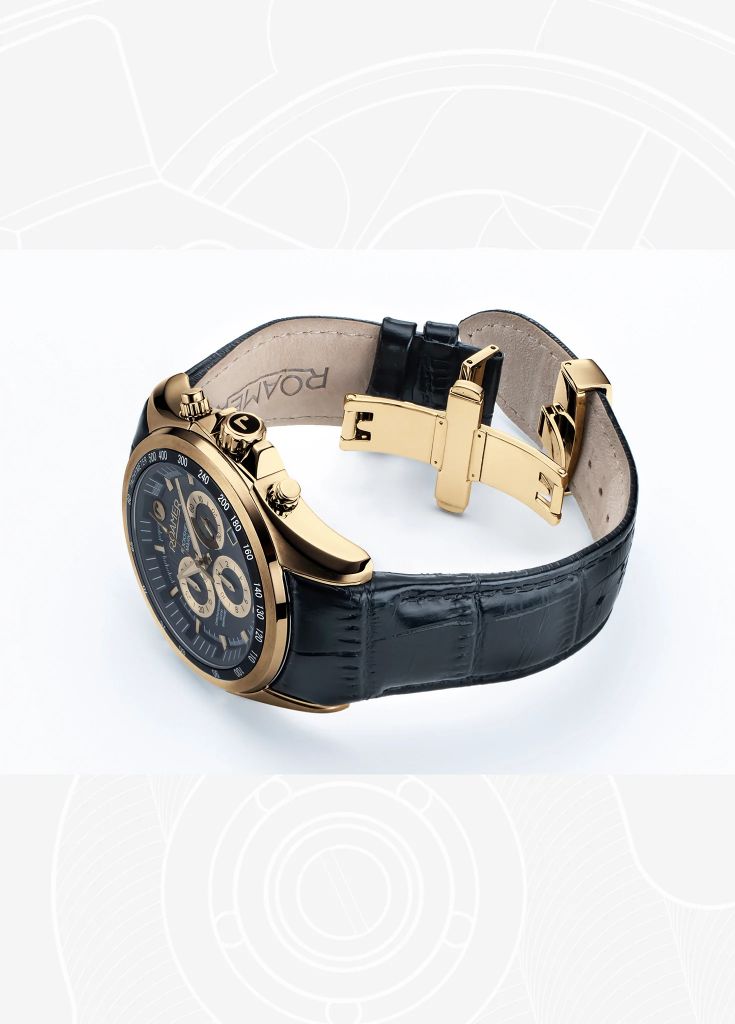 Roamer Rockshell Mark III Chrono 44mm Black Watch-PEROZ Accessories