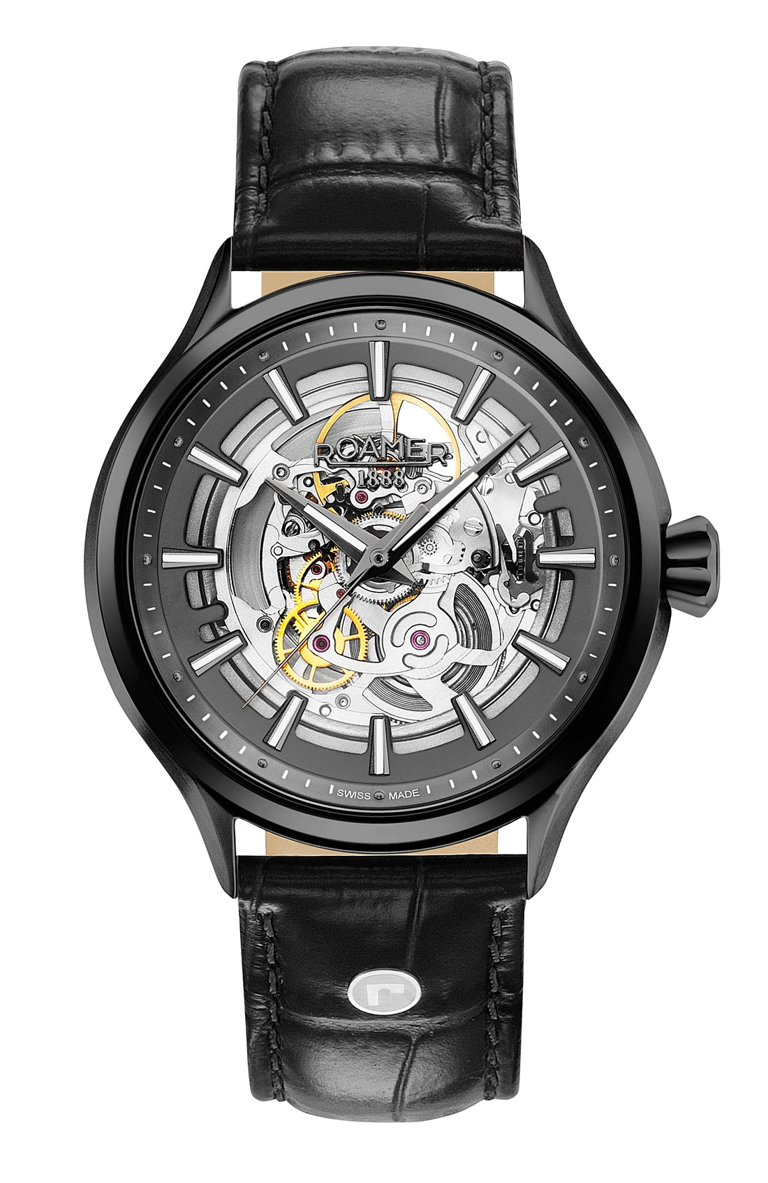 Roamer Swiss Made Competence Skeleton III Black Watch-PEROZ Accessories