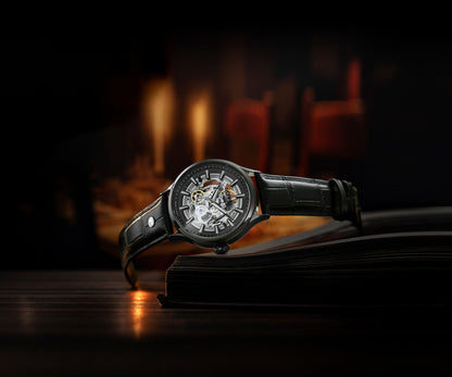 Roamer Swiss Made Competence Skeleton III Black Watch-PEROZ Accessories