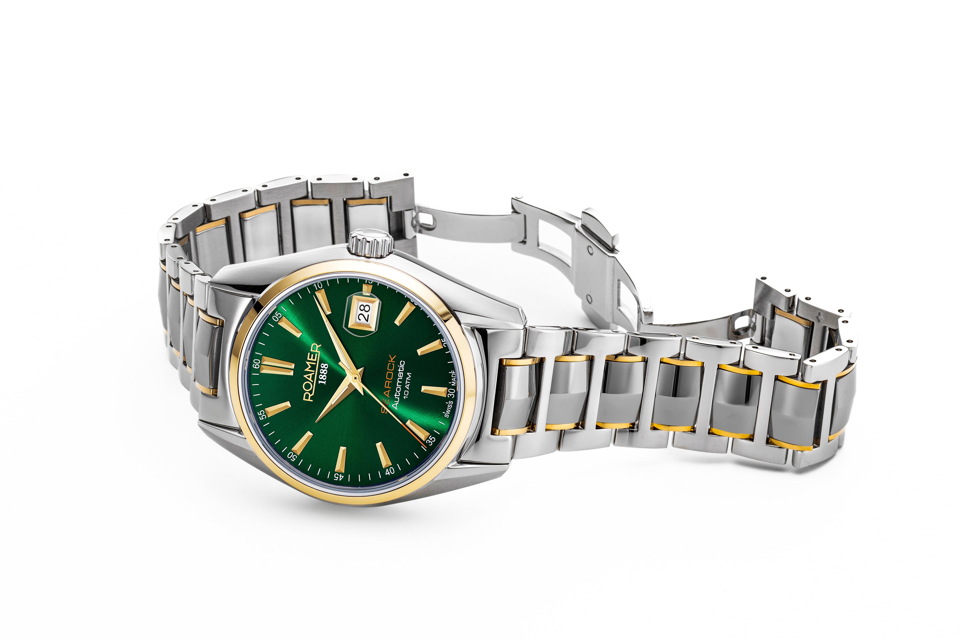 Roamer Swiss Made Searock Automatic Green Watch-PEROZ Accessories