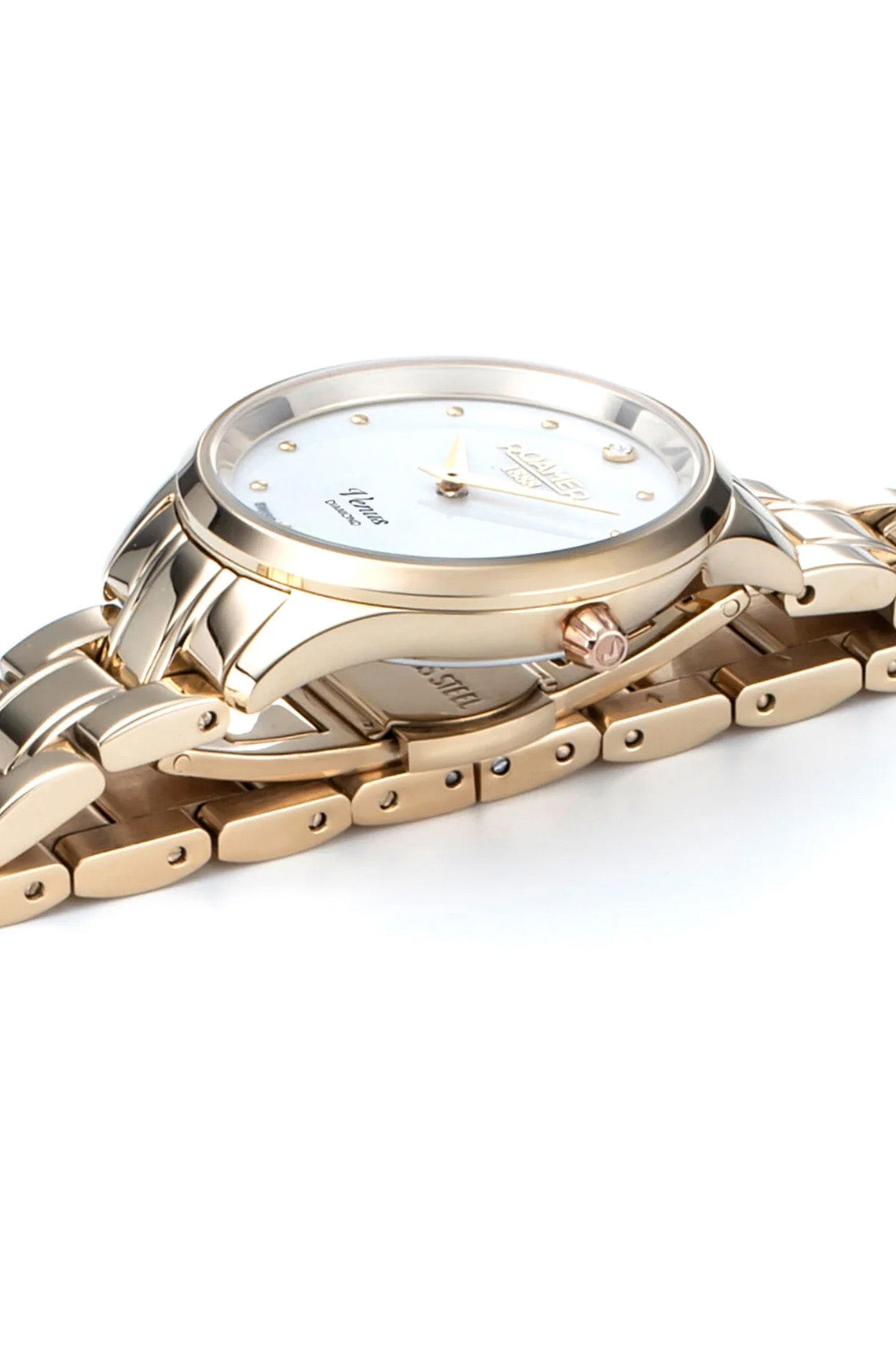 Roamer Venus Diamond 30mm Gold Stainless Steel Strap Watch-PEROZ Accessories