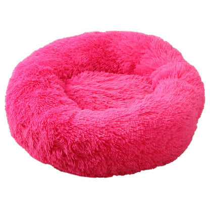 Rose Red 50cm Cozy Round Pet Bed - Plush Cat &amp; Dog Bed with Non-Slip Base, Machine Washable-Pet Care > Dog Supplies > Dog Beds-PEROZ Accessories
