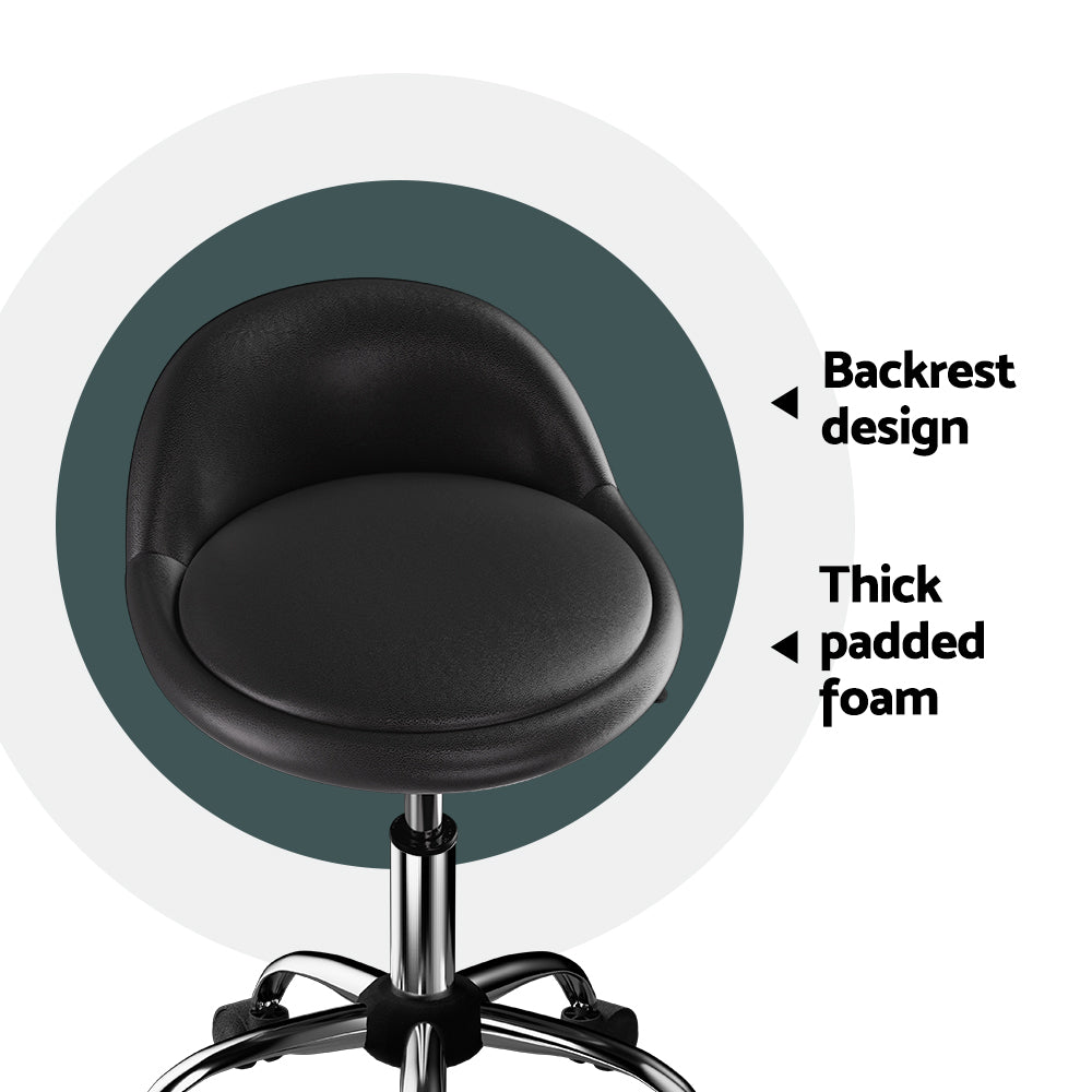 Artiss Salon Stool Swivel Chair Backrest Chairs-Furniture &gt; Bar Stools &amp; Chairs-PEROZ Accessories