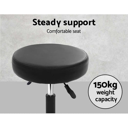 Artiss 2x Salon Stool Round Swivel Chair-Bar Stools-PEROZ Accessories