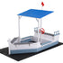 Keezi Kids Sandpit Wooden Box Boat Canopy Flag Outdoor Toys Children Blue-Baby & Kids > Baby & Kid&