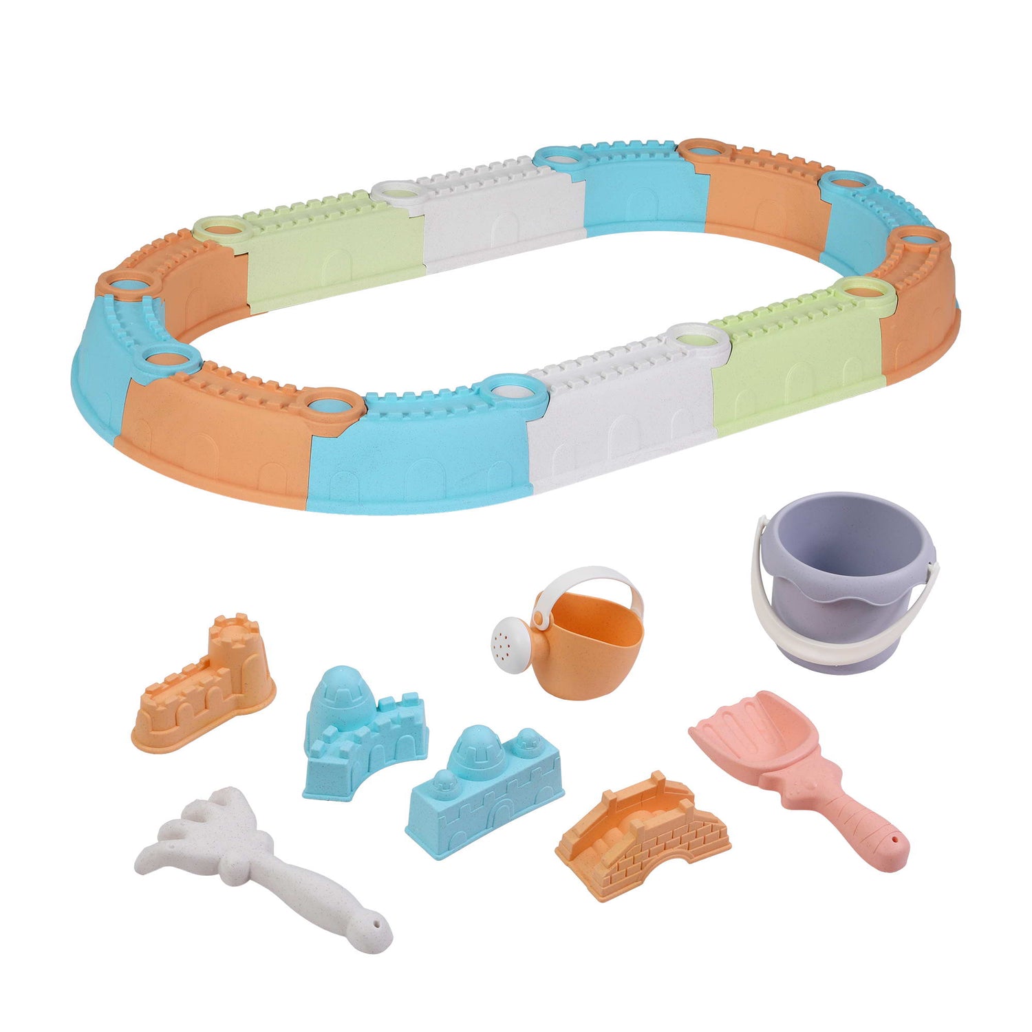 Keezi Kids Sandpit Set Beach Toys Sand Box Outdoor Backyard Play Area-Baby &amp; Kids > Baby &amp; Kid&