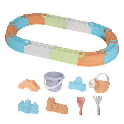 Keezi Kids Sandpit Set Beach Toys Sand Box Outdoor Backyard Play Area-Baby &amp; Kids > Baby &amp; Kid&