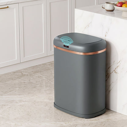 Devanti 38L Motion Sensor Bin Rubbish Automatic Grey-Home &amp; Garden > Kitchen Bins-PEROZ Accessories