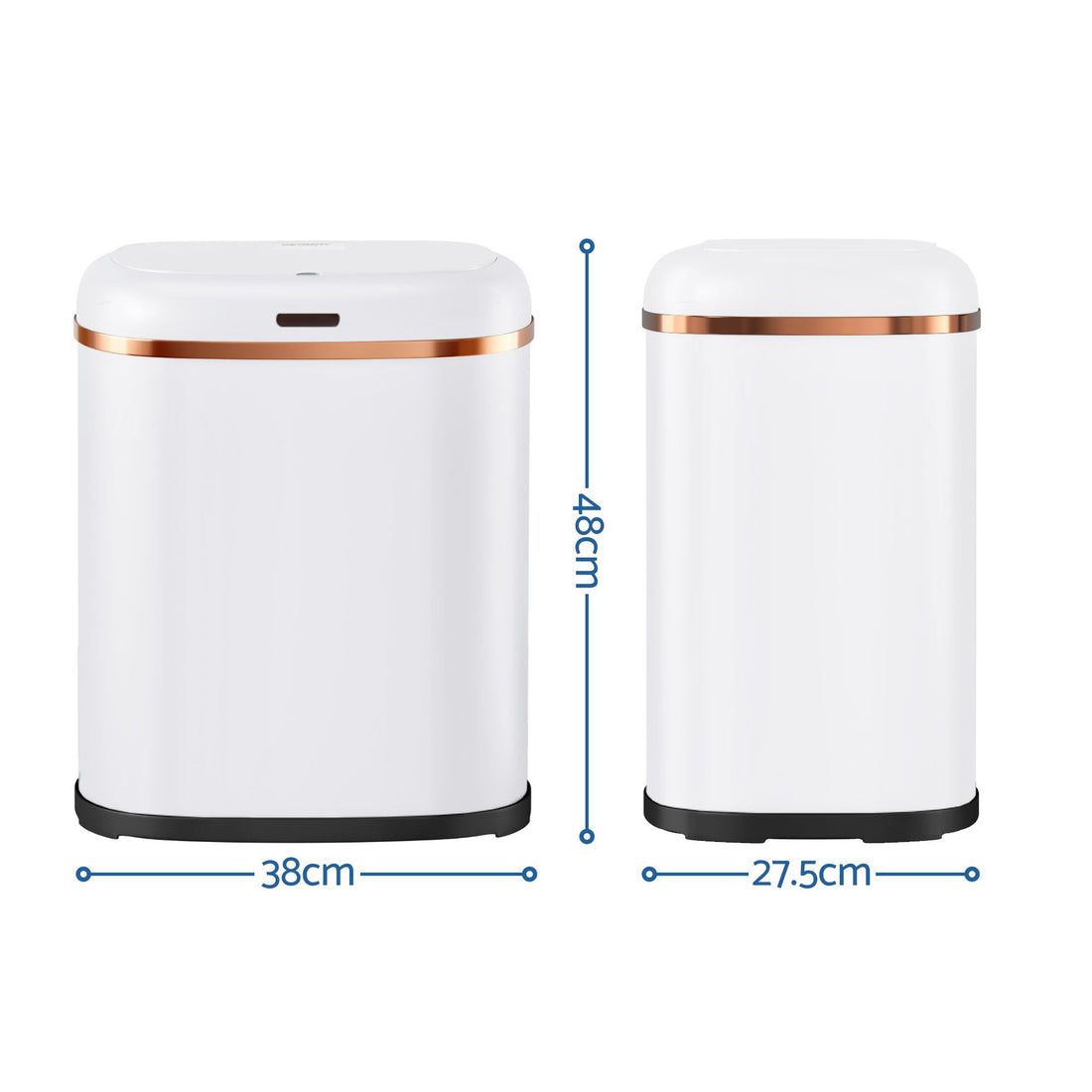 Devanti 38L Motion Sensor Bin Rubbish Automatic White-Home &amp; Garden > Kitchen Bins > Automatic Bins-PEROZ Accessories