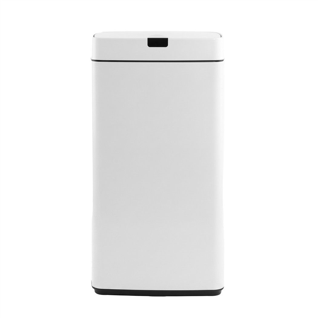 Devanti 45L Motion Sensor Bin Rubbish Automatic White-Home &amp; Garden > Kitchen Bins-PEROZ Accessories