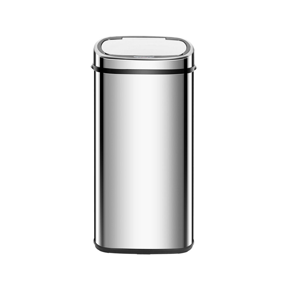 Devanti 68L Motion Sensor Bin Rubbish Automatic Silver-Home &amp; Garden &gt; Kitchen Bins-PEROZ Accessories