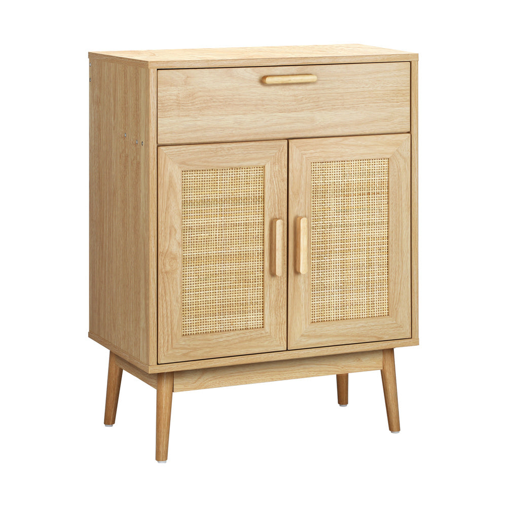 Oikiture Sideboard Cabinet Buffet Rattan Furniture Cupboard Hallway Table Wood-Sideboard-PEROZ Accessories
