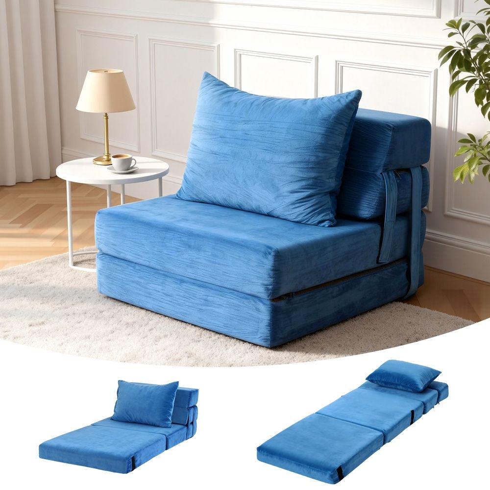 Artiss Convertible Folding Sofa Bed Armless Lounger Foam Floor Sofas Futons Couches-Furniture > Sofas > Sofas &amp; Sofa Beds-PEROZ Accessories