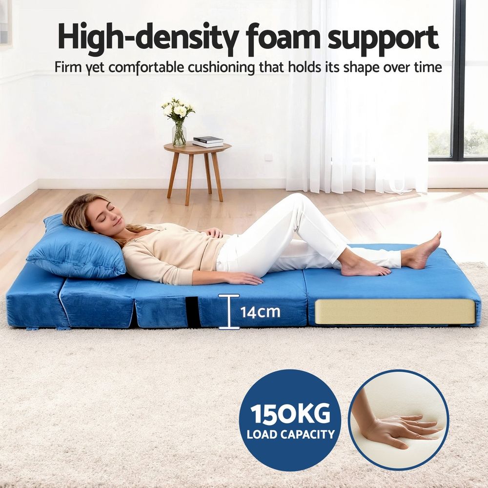 Artiss Convertible Folding Sofa Bed Armless Lounger Foam Floor Sofas Futons Couches-Furniture > Sofas > Sofas &amp; Sofa Beds-PEROZ Accessories