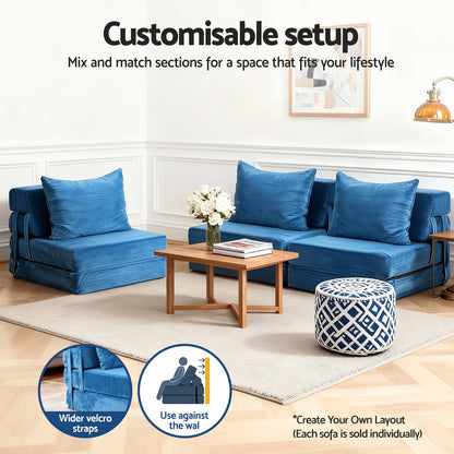 Artiss Convertible Folding Sofa Bed Armless Lounger Foam Floor Sofas Futons Couches-Furniture > Sofas > Sofas &amp; Sofa Beds-PEROZ Accessories