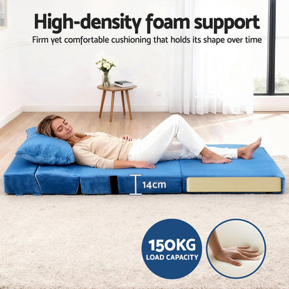 Artiss Convertible Folding Sofa Bed Armless Lounger Foam Floor Sofas Futons Couches-Furniture > Sofas > Sofas &amp; Sofa Beds-PEROZ Accessories