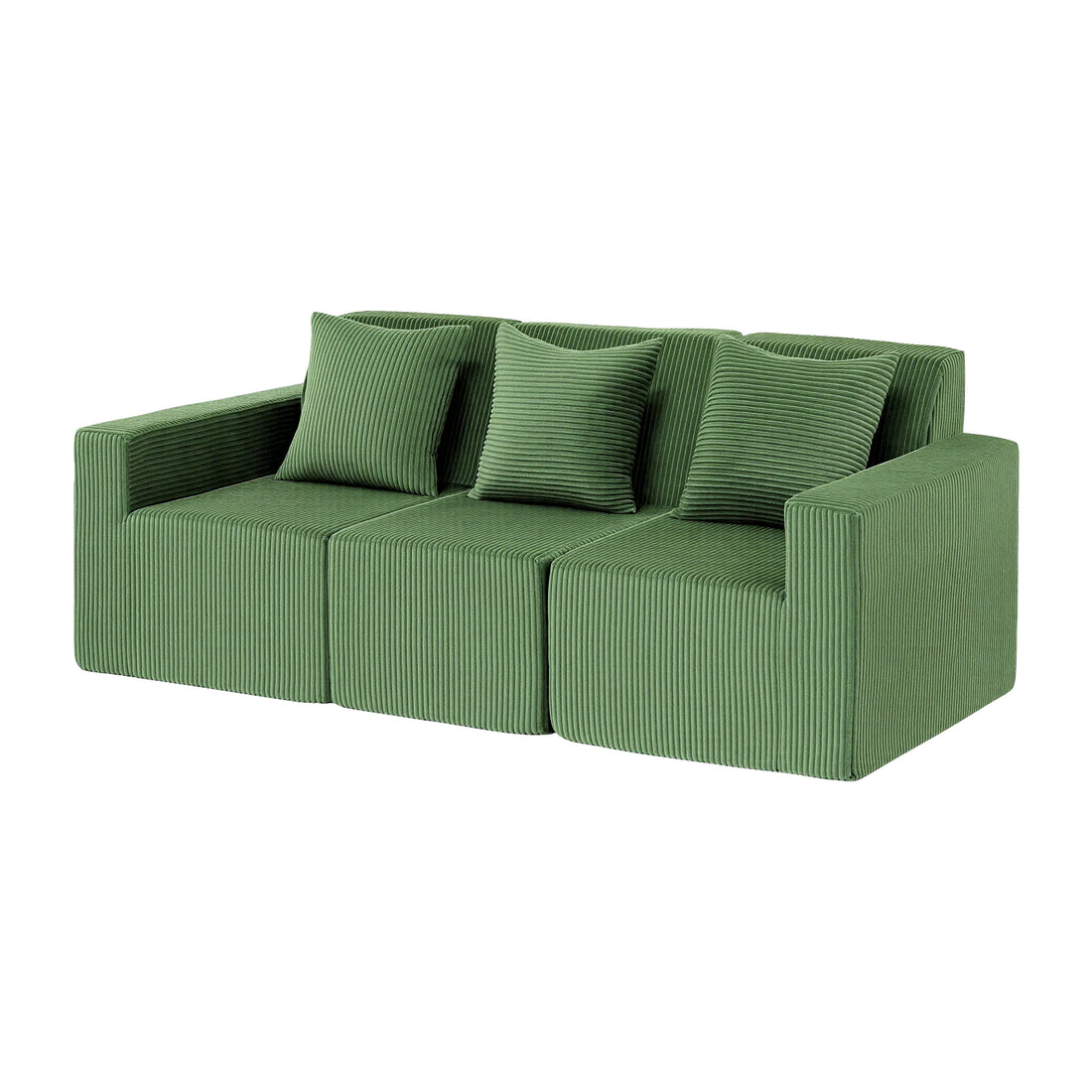 Artiss Modular 3-Seater Sofa Bed Convertible Sectional Floor Couch with Deep Seat-Furniture > Sofas > Sofas &amp; Sofa Beds-PEROZ Accessories