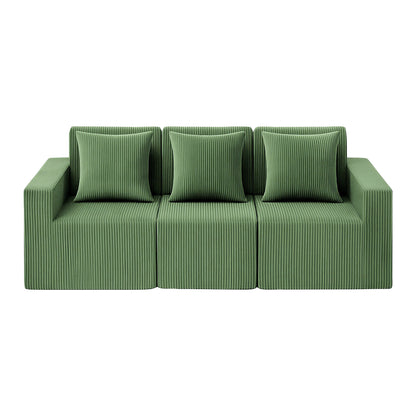 Artiss Modular 3-Seater Sofa Bed Convertible Sectional Floor Couch with Deep Seat-Furniture > Sofas > Sofas &amp; Sofa Beds-PEROZ Accessories
