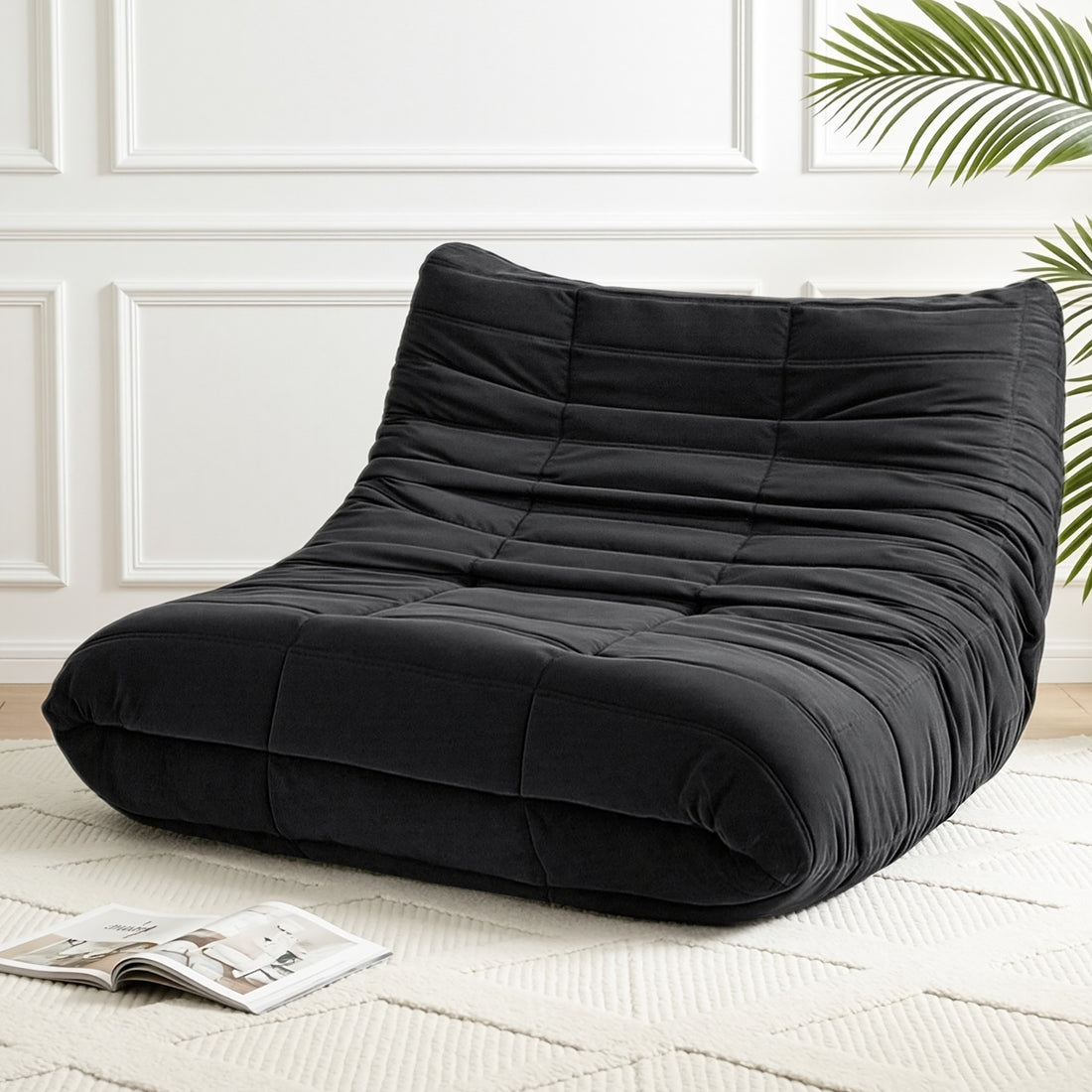 Artiss Lazy Sofa 2 Seaters Accent Caterpillar Chair Floor Couch Armless Lounge-Furniture > Sofas > Sofas &amp; Sofa Beds-PEROZ Accessories