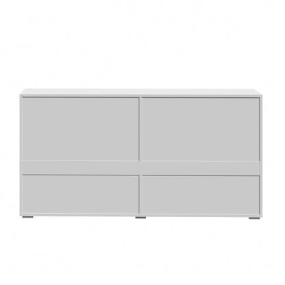 Oikiture Sideboard High Gloss 4 Doors 2 Drawers White-Sideboards-PEROZ Accessories