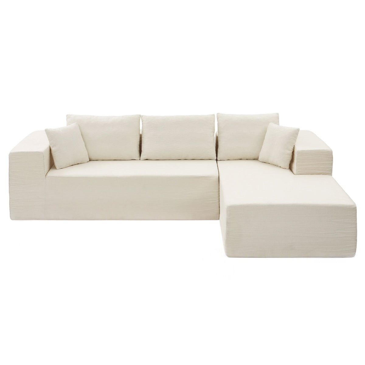 Artiss Modular Sectional Sofa 4-Seater L-Shaped Boneless Sofa Bed Chaise Lounge-Furniture > Sofas > Sofas &amp; Sofa Beds-PEROZ Accessories