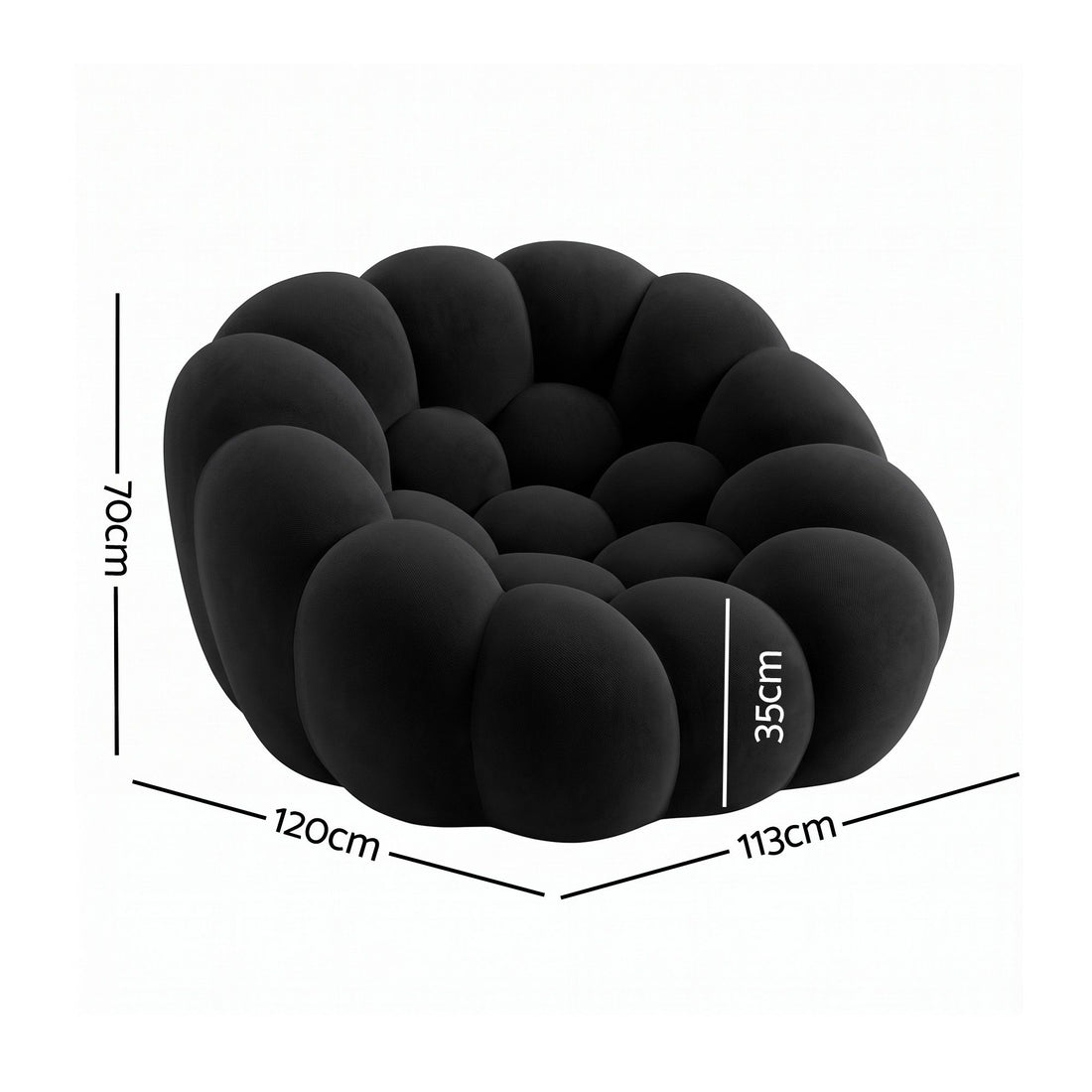 Artiss Bubble Floor Sofa Lazy Couch Single Lounge Chair Reading Accent Chairs-Furniture > Sofas > Sofas &amp; Sofa Beds-PEROZ Accessories