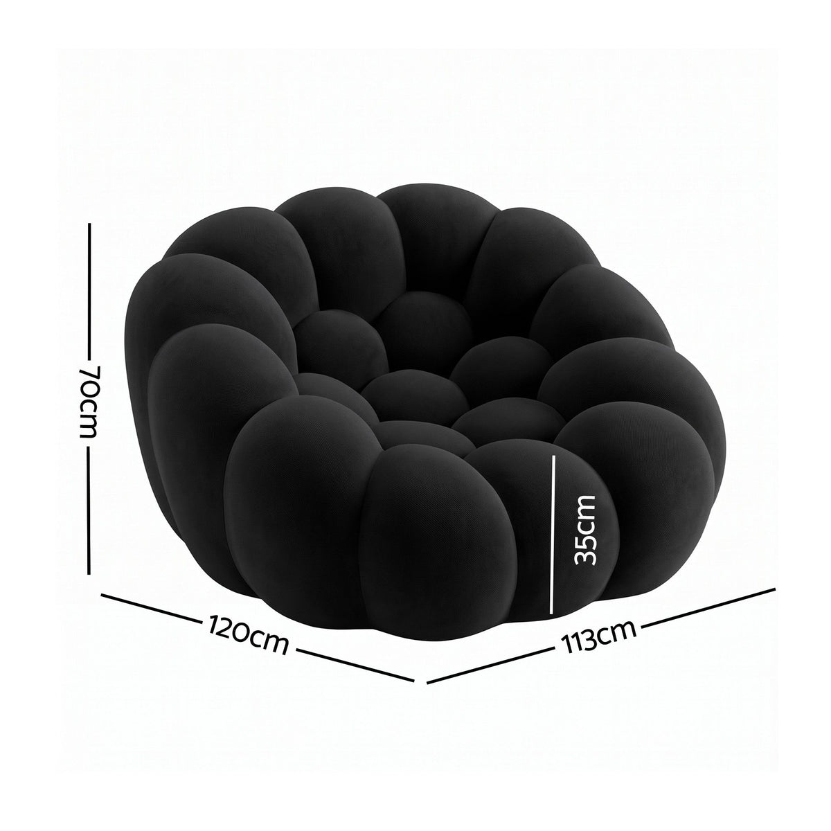 Artiss Bubble Floor Sofa Lazy Couch Single Lounge Chair Reading Accent Chairs-Furniture > Sofas > Sofas &amp; Sofa Beds-PEROZ Accessories