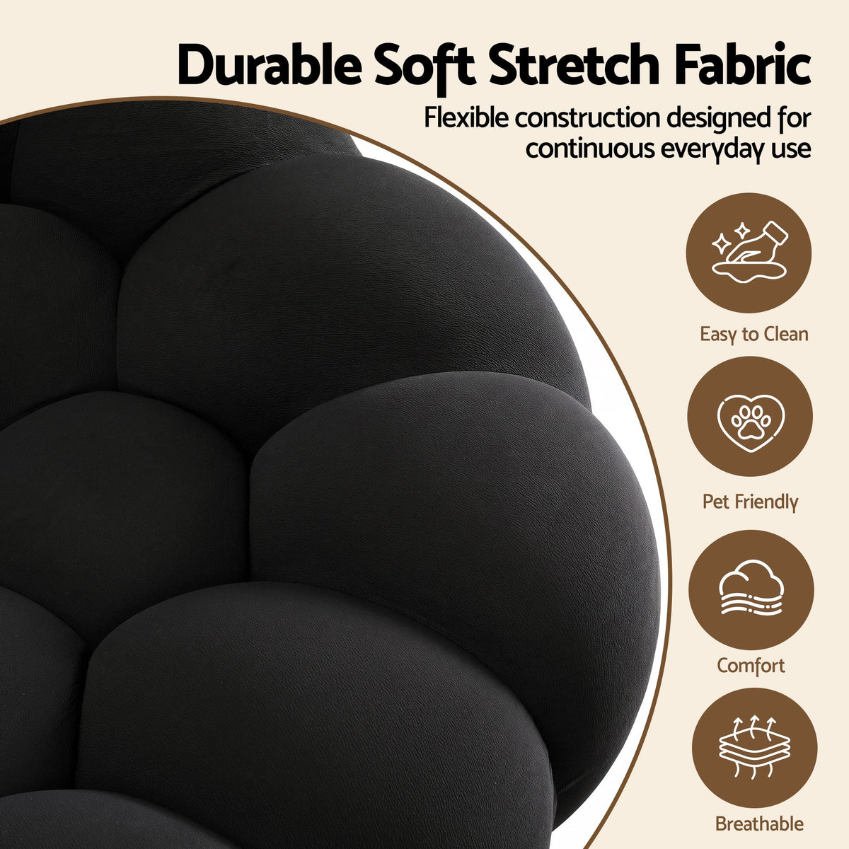 Artiss Bubble Floor Sofa Lazy Couch Single Lounge Chair Reading Accent Chairs-Furniture > Sofas > Sofas &amp; Sofa Beds-PEROZ Accessories