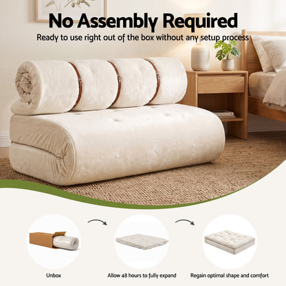 Artiss Convertible Sofa Bed Roll-Up Sleeper Chair Fold Out Couch Floor Lounge-Furniture > Sofas > Sofas &amp; Sofa Beds-PEROZ Accessories