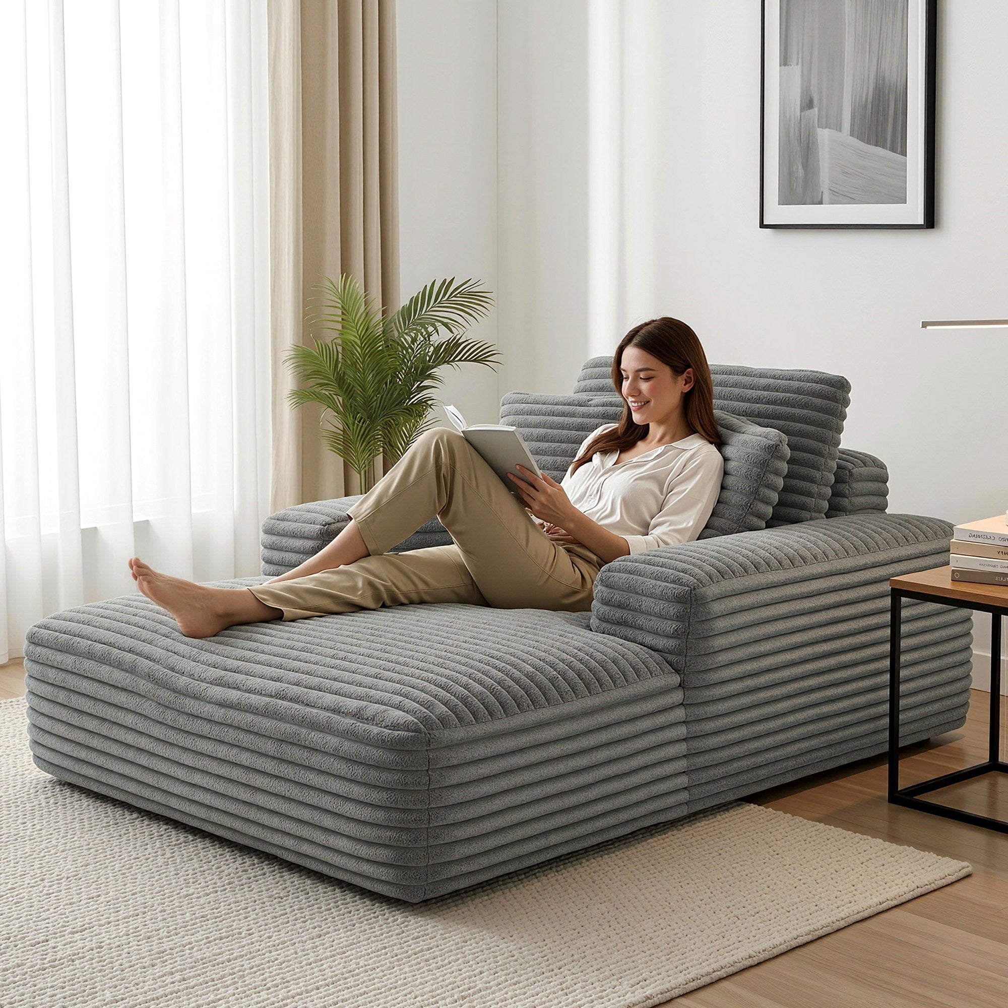 Artiss Sofa Bed Lounge Chair Recliner Couch Reading Chairs Sleeper Cloud Sofas-Furniture > Sofas > Sofas &amp; Sofa Beds-PEROZ Accessories