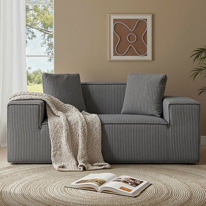 Artiss 2 Seater Sofa Loveseat Sofas Bed Couch No Assembly Corduroy Small Couches Apartement-Furniture &gt; Sofas &gt; Sofas &amp; Sofa Beds-PEROZ Accessories