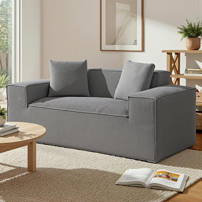 Artiss 2 Seater Sofa Loveseat Sofas Bed Couch No Assembly Corduroy Small Couches Apartement-Furniture &gt; Sofas &gt; Sofas &amp; Sofa Beds-PEROZ Accessories