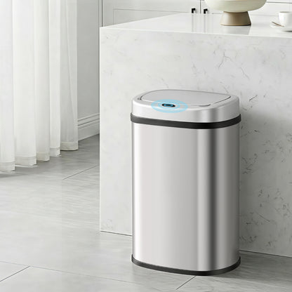 Devanti 50L Sensor Bin Motion Rubbish Automatic Silver-Appliances > Kitchen Appliances-PEROZ Accessories