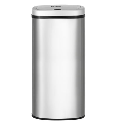 Devanti 60L Sensor Bin Motion Rubbish Automatic Silver-Appliances &gt; Kitchen Appliances-PEROZ Accessories